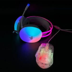 Audífonos gamer Teraware transparente RGB + Mouse Teraware 3600 dpi RGB
