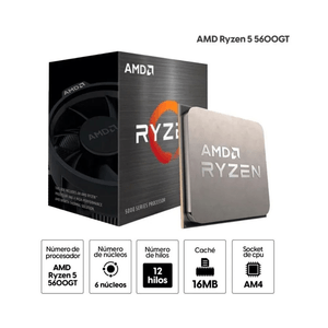 PC Gamer Ryzen 5 5600GT, 16GB RAM, 500GB SSD, CASE-550W, Monitor Teros 23.8″FHD, Kit 2 en 1 teclado y mouse