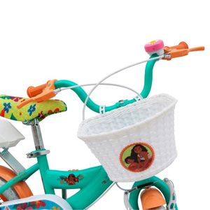 Bicicleta Monark moana aro 12", con canasta, celeste