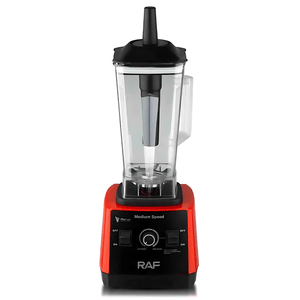 Licuadora industrial RAF R-2840 2 en 1 doble vaso, capacidad 2.5 litros, 13 velocidades, rojo