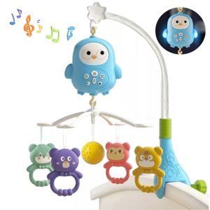 Móvil para cuna aves con luces y sonidos, celeste - 368-20