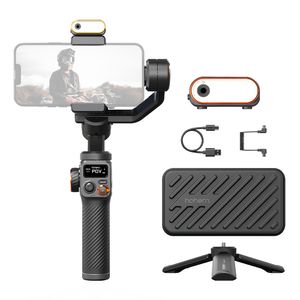 Estabilizador de celular Hohem iSteady M6 Kit version con seguimiento magnético de IA de 3 ejes para iPhone/Android, luz de relleno, rotación 360°