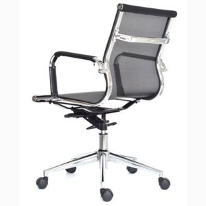 Silla Apolo gerencial, para oficina, base cromada, giratoria, reclinable, negro