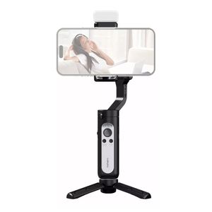 Estabilizador de celular Hohem iSteady XE Kit cardán de 3 ejes para iPhone/Android con luz de relleno ajustable, rotación 180°