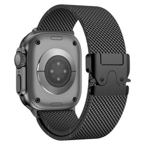 Correa Urvoi, Milanese Loop Buckle, Apple Watch 42/44/45/46/49mm, negro