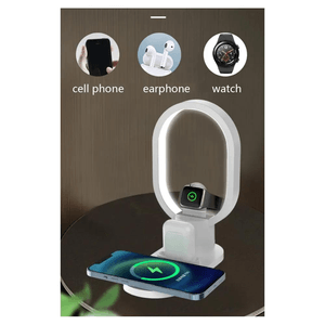 Cargador inalámbrico 4 en 1 para Apple, 15W, entrada tipo C, negro