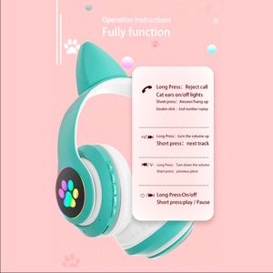 Audífonos bluetooth over ear STN-28 diseño oreja de gato, hasta 7 horas, verde