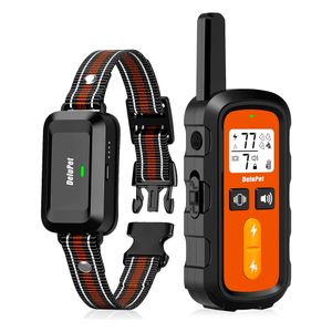Collar de entrenamiento Delupet para perros, recargable, naranja