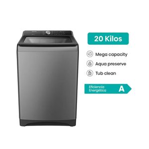 Lavadora Hisense WT3T2023UT superior, 600W, 20 kg, digital, gris