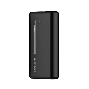 Batería externa Master-G 20000 mAh, micro USB, tipo C, 2 puertos usb, negro