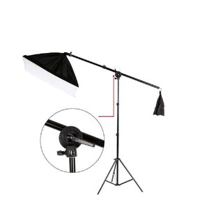 Kit de iluminación Weifeng 3 softbox, LED, bombilla 135W, negro
