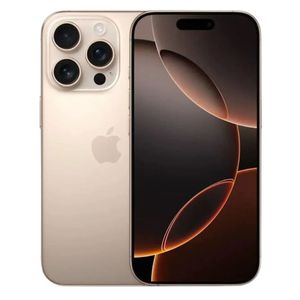 iPhone 16 Pro c/CHIP 5G 128GB, 8GB RAM, cámara principal 48MP + 48MP + 12MP, frontal 12MP, 6.3", Desert-Titanium