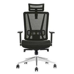 Silla de oficina Tokio Black gerencial peso máx. 150 kg, 120°, ergonómica, 5 ruedas, negro
