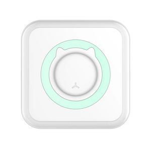 Impresora mini portátil térmica bluetooth, 200DPI, USB, blanco + Case de ´protección + Rollo de papel