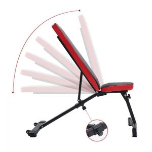 Banco multi función inclinable plano slim, plegable, asiento, negro