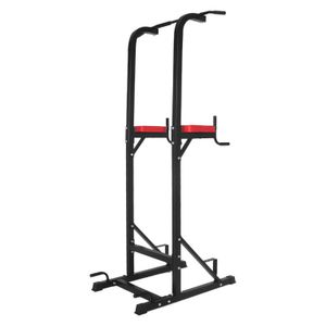 Máquina estación dominadas Pro, multifunción, diseño ergonómico, negro
