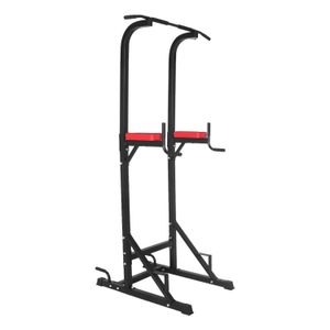 Máquina estación dominadas Pro, multifunción, diseño ergonómico, negro