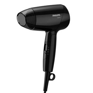 Secadora de cabello Philips 1200W, 3 ajustes de secado, diseño compacto, negro