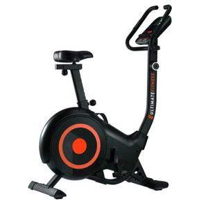 Bicicleta estática E800 Pro, monitor LCD, pedales antideslizantes, negro