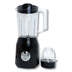 Licuadora multifunción Silver Crest SC-08 1500w, 2 velocidades, jarra de 1.5 litros, doble vaso, negro
