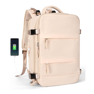 Mochila de viaje, multiequipaje, impermeable, beige