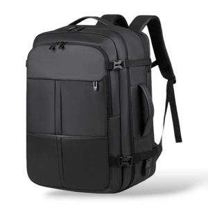 Mochila de viaje, material Oxford, compartimiento para laptop, negro