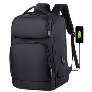 Mochila viajera de cabina, USB, compartimientos, negro - CY-2899823