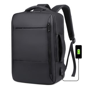 Mochila impermeable frontal, USB, 25 litros, negro