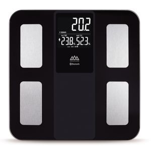 Balanza smart Senssun 4 electrodos, 15 funcionalidades con reporte de salud, negro