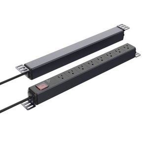 Extensión de 8 salidas, cable 1.8 metros, 1875w, negro