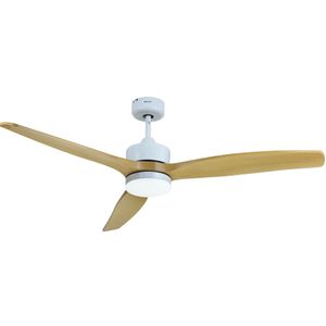 Ventilador de techo de 52", 3 aspas en madera, 35W con luminaria LED