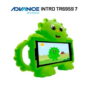 Tablet Advance Intro TR6959, 7" IPS 1024x600, Android 12 Go Edition , 32GB, 2GB RAM, Wi-Fi, protector de goma, verde