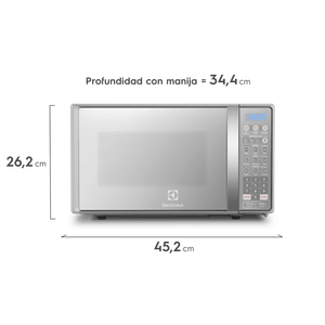 Horno microondas Electrolux EMDO20S2GSRUG 600W, 20 litros, plata