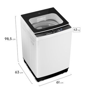 Lavadora Electrolux Inverter EWIP15F2XSWW carga superior, capacidad 15 kg, blanco