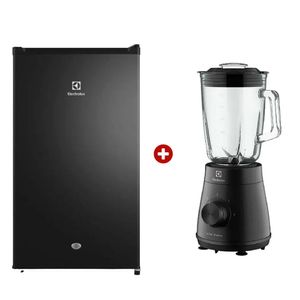Combo Electrolux: Frigobar Premium ERD090G2HWB, 90 litros, negro + Licuadora EBS20, Tecnologia TruFlow, 400w, 1.5 litros, negro