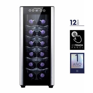 Vinera Termoeléctrica One Door Electrolux  ERW122XAMB, 12 botellas de capacidad, negro