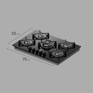 Cubierta Empotrable Gas 5 Quemadores Electrolux Triple Llama 75Cm VN GC75M - ETGZ30T0EPUB