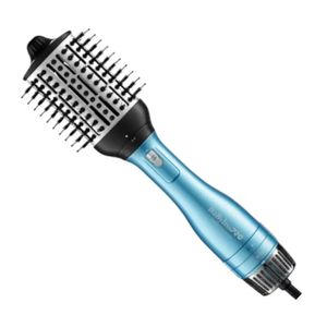 Cepillo y secador de aire caliente BaBylissPRO, desmontable 2 en 1, nano titanium, celeste