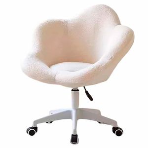 Silla giratoria de escritorio Buckingham Flower, giratoria, base resistente, blanco