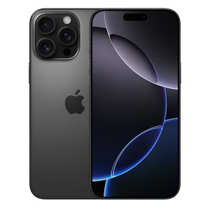 iPhone 16 Pro Max eSIM 5G 256GB, 8GB RAM, cámara principal 48MP + 48MP + 12MP, frontal 12MP, 6.9”, Black-Titanium