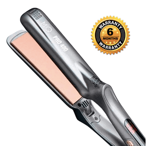 Plancha de cabello, 480°F, placas de titanio ultrasuaves, 17 niveles de temperatura, gris