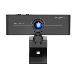 Cámara Creative Live! Cam Sync, 4K UHD 2160p, dual, micrófono, USB, c/tapa, negro