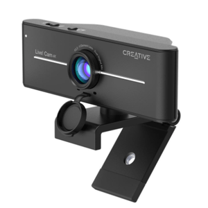Cámara Creative Live! Cam Sync, 4K UHD 2160p, dual, micrófono, USB, c/tapa, negro