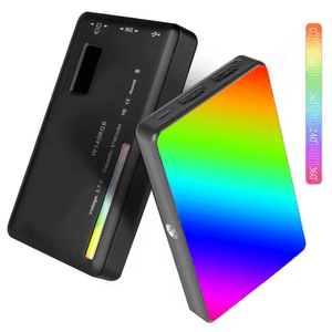 Luz LED RGB portátil, 140 LEDs, 20 efectos, CRI 95+, batería 3100mAh, USB-C, negro
