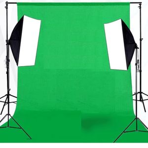 Kit de iluminación y soporte para fondo 2x3m, softboxes 50x70cm, bombillas Led 135W