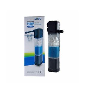 Filtro SOBO FG-1203 para acuario, 130 litros, doble filtración con esponja y canutillos, negro