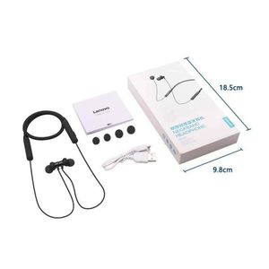 Audífonos bluetooth in ear Lenovo HE05 micrófono incorporado, IPX5, máx. 8 horas, negro + Reloj digital