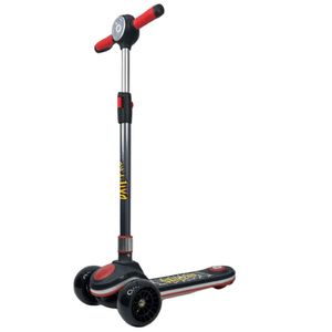 Scooter Oxie Pro, freno trasero, ruedas con luces led, altura regulable, estructura de aluminio, sonidos musicales, rojo