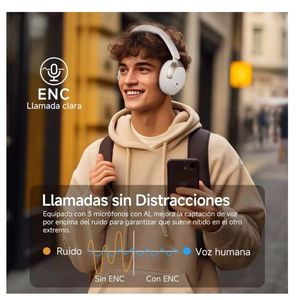 Audífonos con cancelación de ruido QCY H3 Pro almohadillas acolchadas, máx. 55 horas, negro