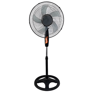 Ventilador pedestal, 45W, 3 velocidades, diseño compacto, negro